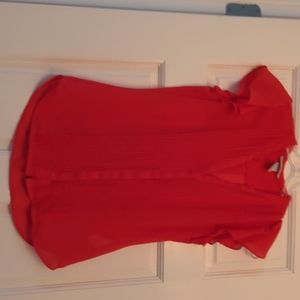 H&M Flutter Sleeve Sheer Top